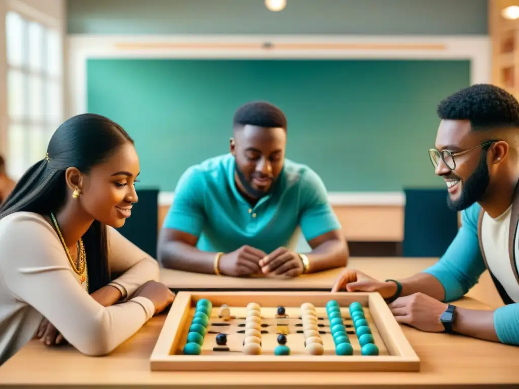 Estudiantes disfrutan juegos antiguos en clase: Senet, Mancala y Go