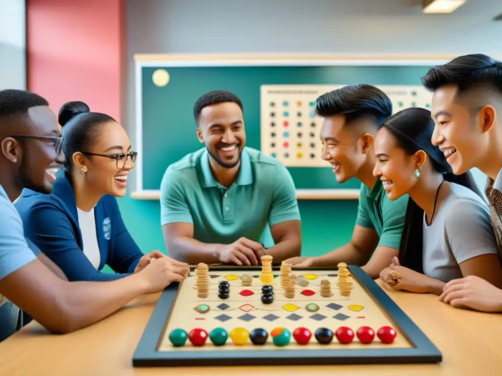 Estudiantes disfrutan de juegos tradicionales en diferentes culturas en una dinámica clase de historia