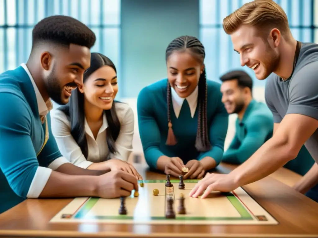 Estudiantes disfrutan de pasatiempos históricos estrategias pedagógicas en aula educativa