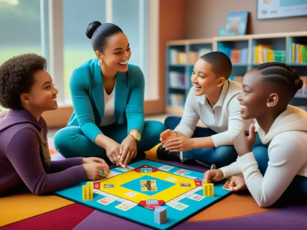 Estudiantes de primaria en círculo, jugando un juego que promueve la mediación escolar técnicas lúdicas