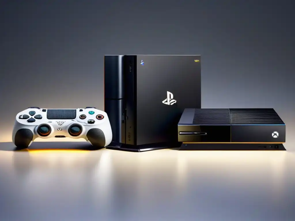 Comparación evolutiva de consolas PlayStation y Xbox, reflejando la batalla titanes juegos era digital