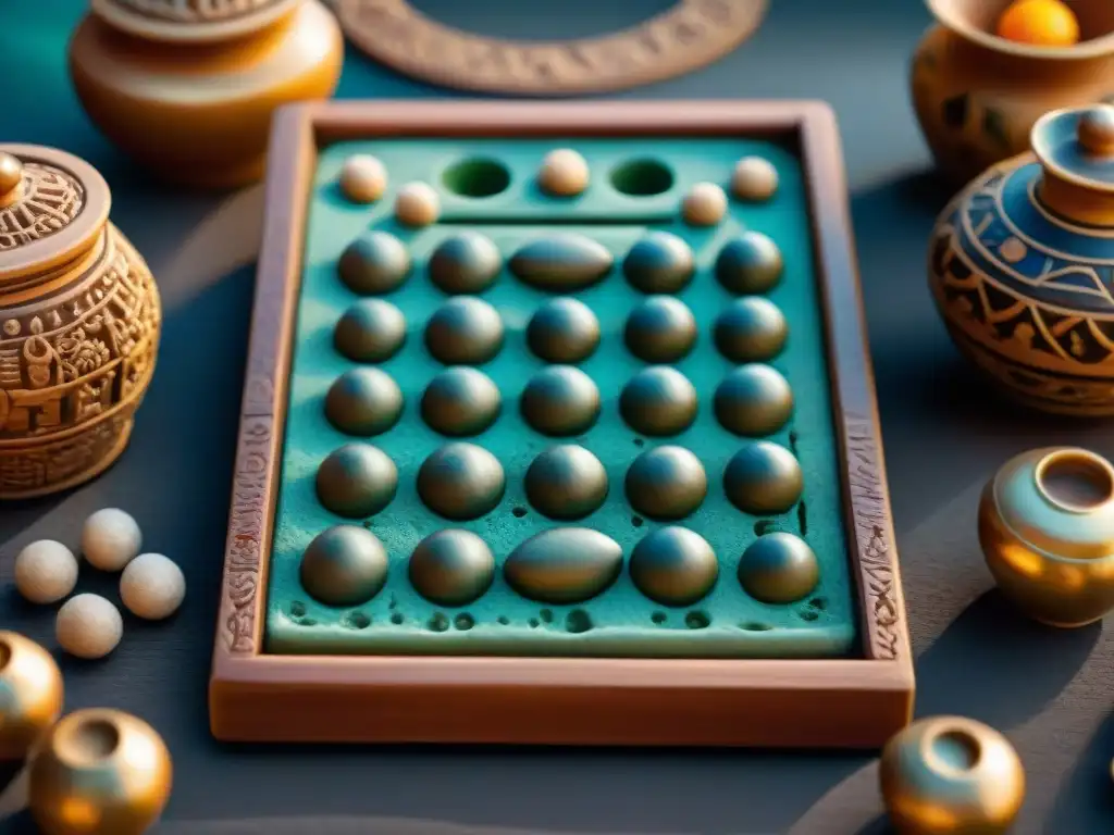 Fascinante tablero de Mancala en mercado mesopotámico