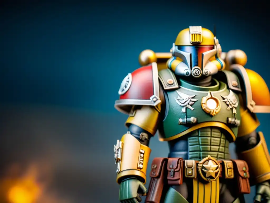 Una figura exclusiva de Warhammer 40,000 con detalles impresionantes y escenografía oscura