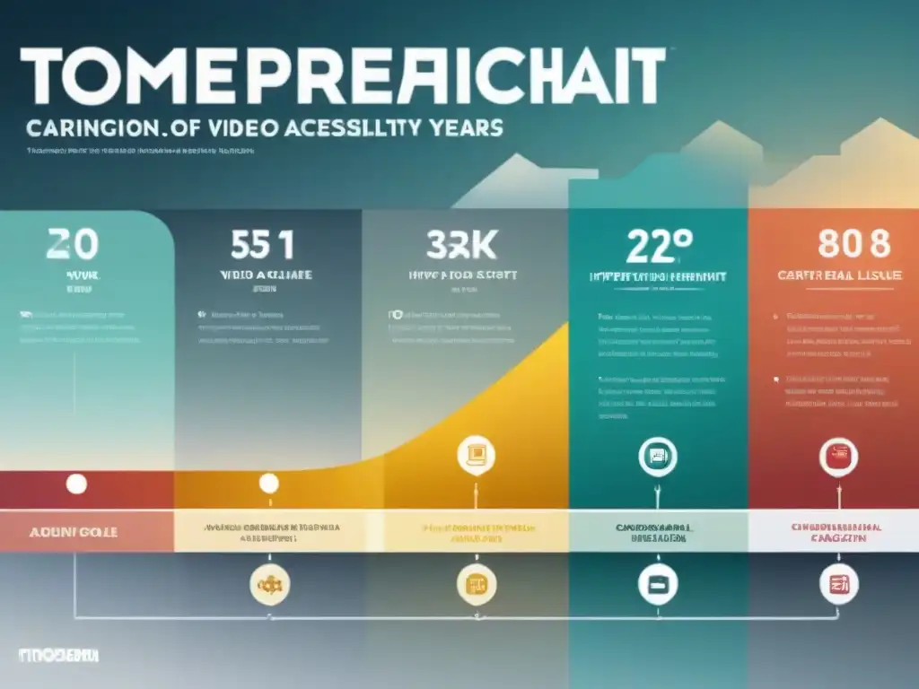 Gráfico detallado de la evolución histórica de la accesibilidad en videojuegos tecnología, desde opciones básicas hasta capacidades avanzadas e inclusivas en la actualidad