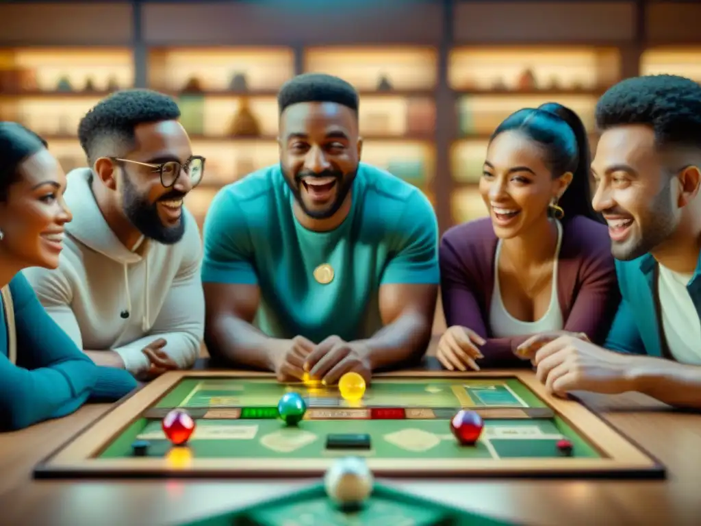 Un grupo diverso disfruta con entusiasmo un resurgimiento de juegos olvidados gracias al crowdfunding, rodeados de juegos de distintas épocas
