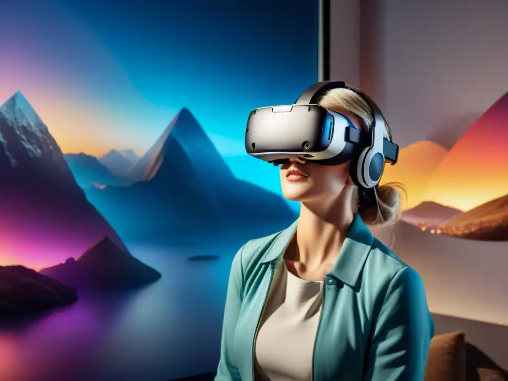 Grupo diverso inmerso en experiencias de realidad virtual: futuro y tendencias emocionantes