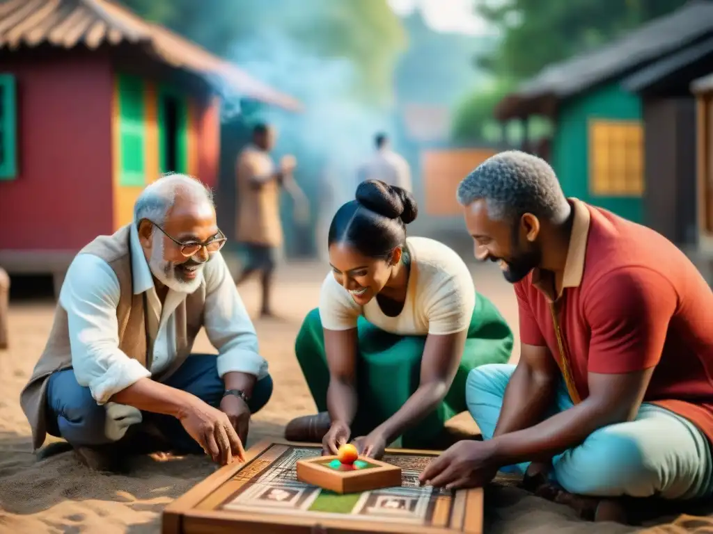 Grupo diverso disfruta la restauración de juegos tradicionales en comunidad, reavivando la herencia cultural