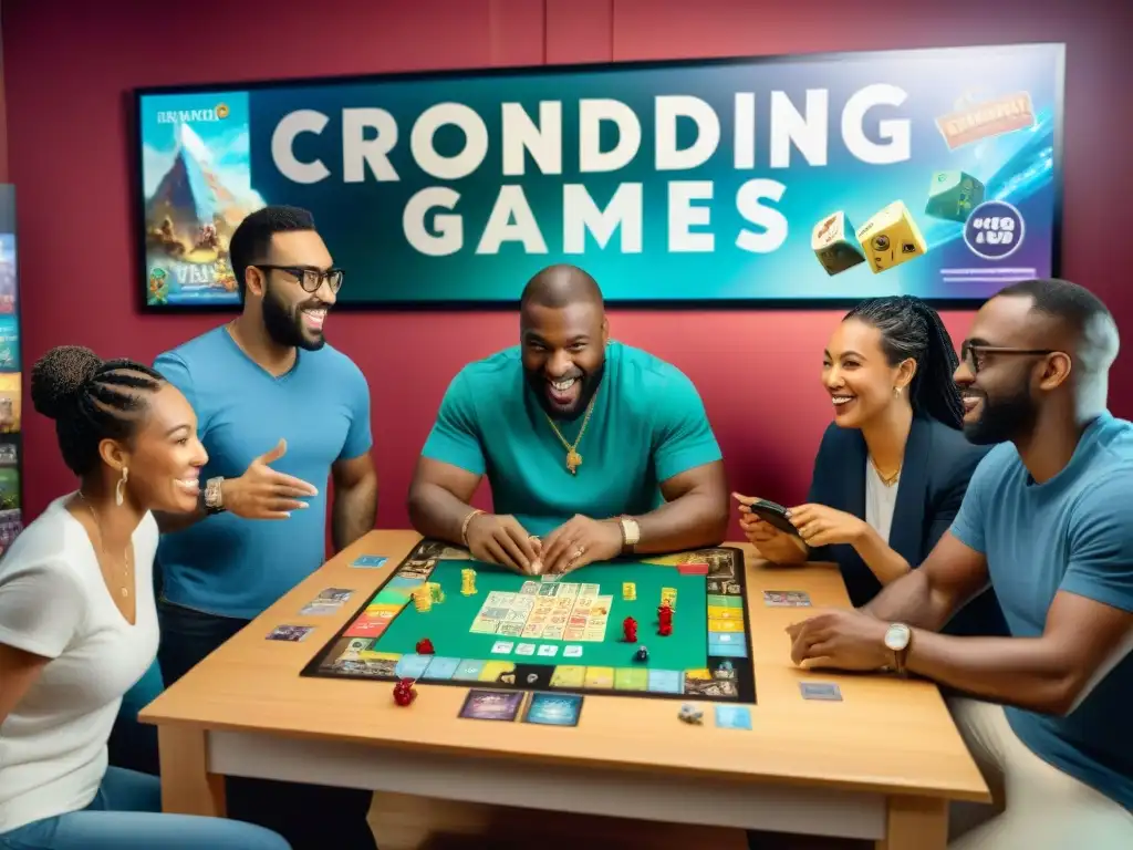 Grupo de jugadores apasionados creando prototipos de juegos de mesa, rescatando la esencia de resurgimiento juegos olvidados crowdfunding