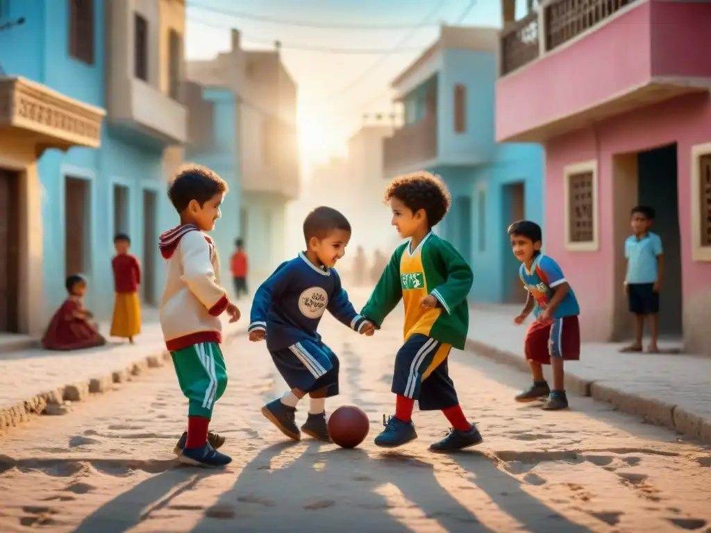 Ni la guerra detiene la alegría: niños juegan Juegos tradicionales en Oriente Medio entre escombros al atardecer