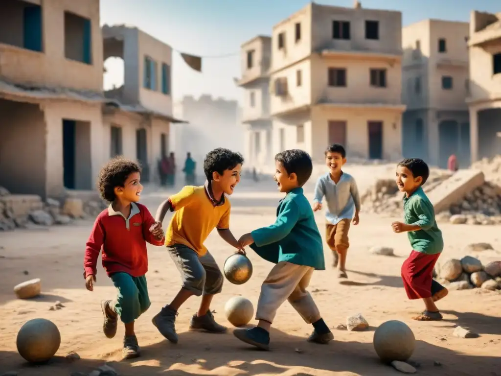 Ni la guerra detiene la alegría: niños de diversos orígenes juegan juntos en Oriente Medio