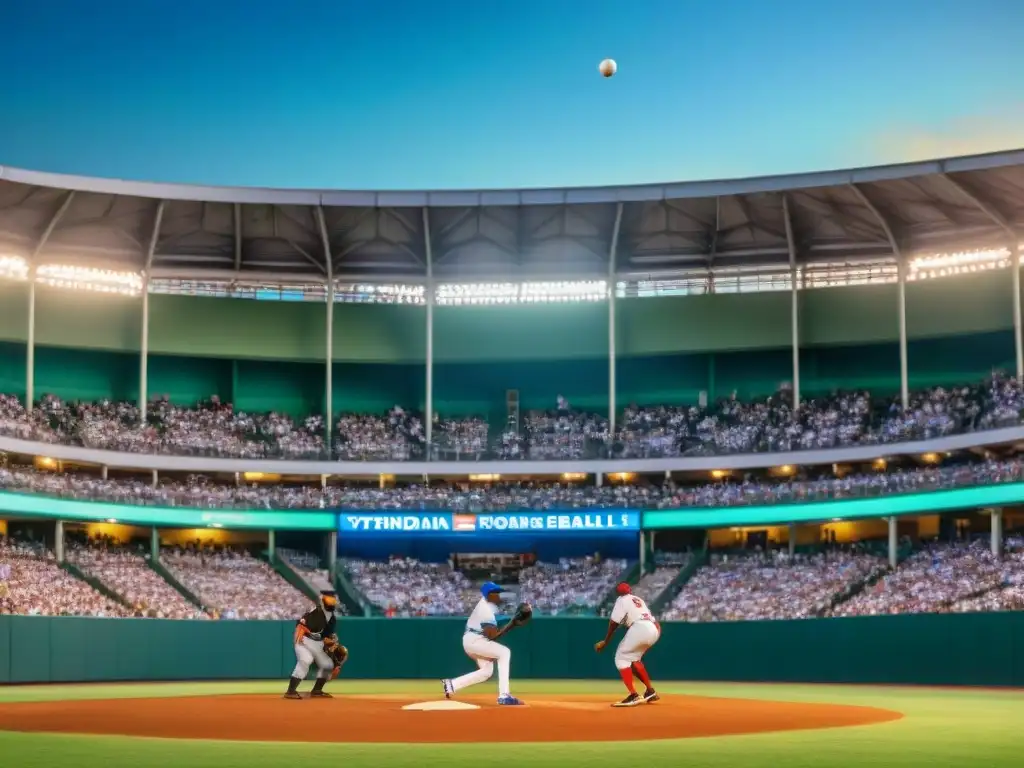 La historia del béisbol en el Caribe cobra vida en un estadio lleno durante un emocionante juego en la República Dominicana