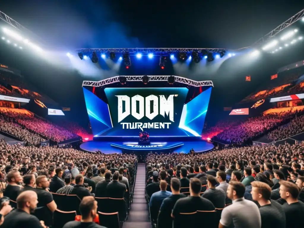 La historia de los eSports a nivel mundial cobra vida en una emocionante competencia de Doom en un estadio lleno de fanáticos entusiastas