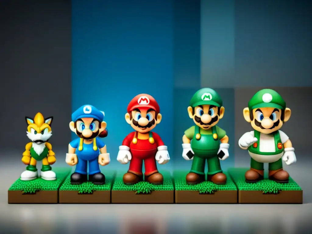 Historia de personajes de videojuegos cobra vida en figuras coleccionables, desde 8 bits a realismo moderno