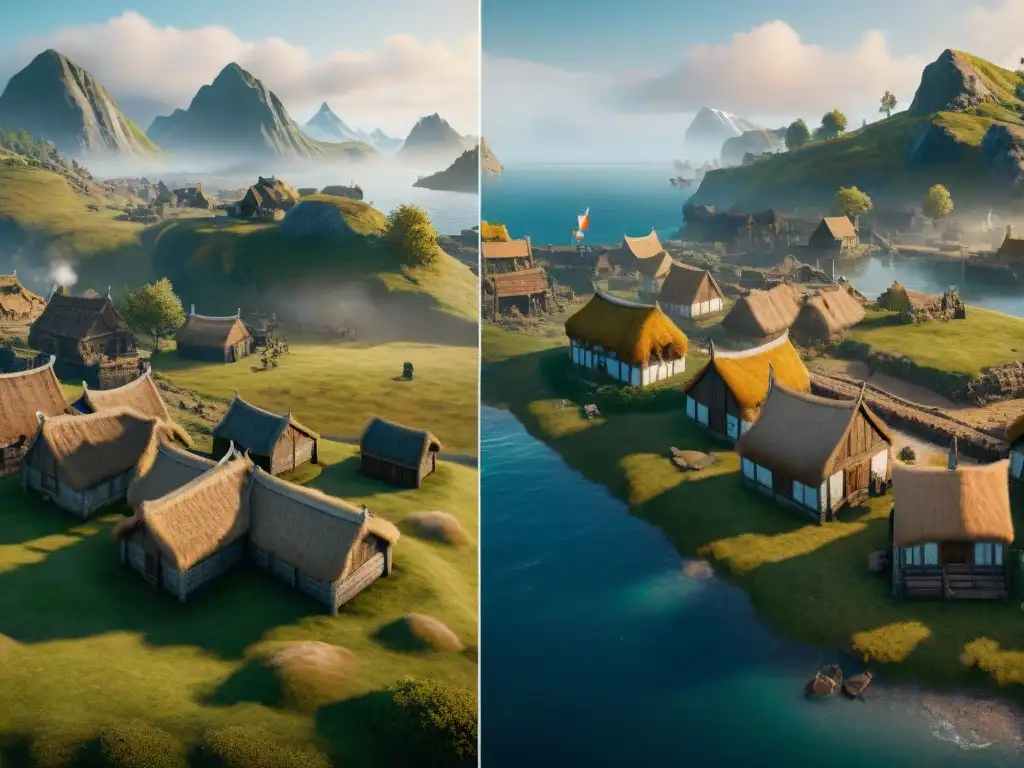 Reconstrucción histórica de Assassin's Creed Valhalla: comparación detallada de asentamiento vikingo real y virtual