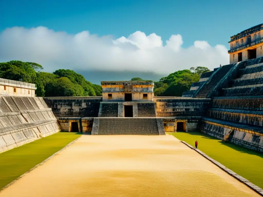 Impresionante detalle del Juego de Pelota en Chichen Itza, mostrando la historia del juego de pelota mesoamericano