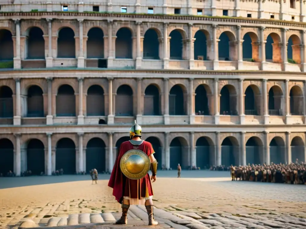 Impresionante imagen del Coliseo en Roma, destacando su grandiosidad y detalles arquitectónicos