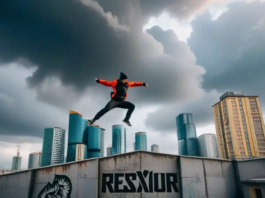 Impresionante salto de practicantes de parkour en Rusia sobre edificio soviético abandonado, historia del parkour en Rusia