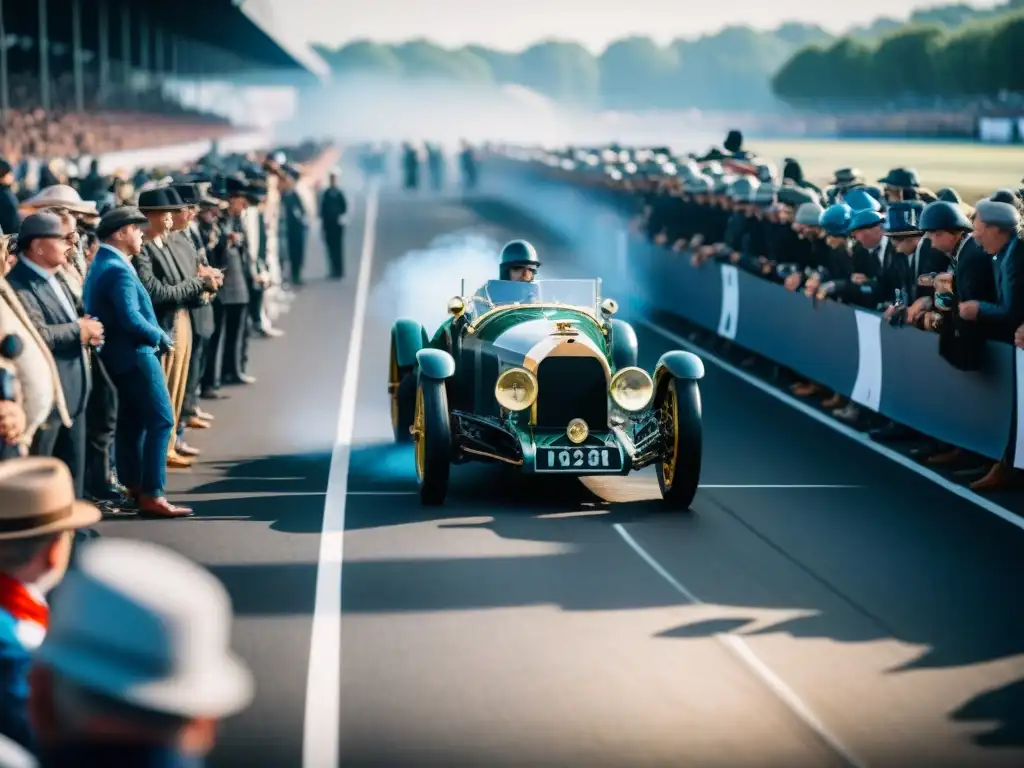 Inicio de la historia del automovilismo en Europa: Vista detallada de la parrilla de salida del primer Gran Premio Europeo en Le Mans, 1923