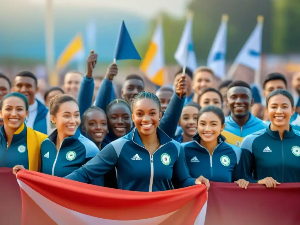 Inspiradora competencia de atletismo escolar con niños de diferentes países unidos por la influencia de los Juegos Olímpicos en la Educación Física