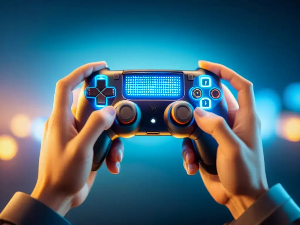 Experimenta la evolución de la inteligencia artificial en videojuegos con este control futurista iluminado