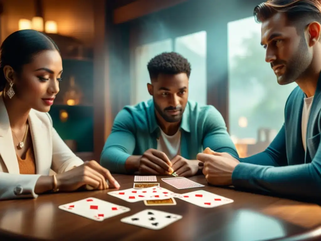 Intensas emociones en una noche de juegos de cartas entre amigos