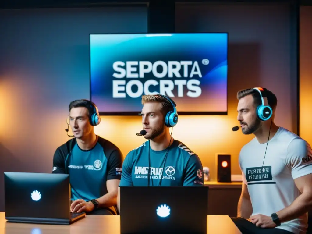 Intensas estrategias de eSports analizadas por entrenadores en sala iluminada, Importancia entrenadores equipos eSports