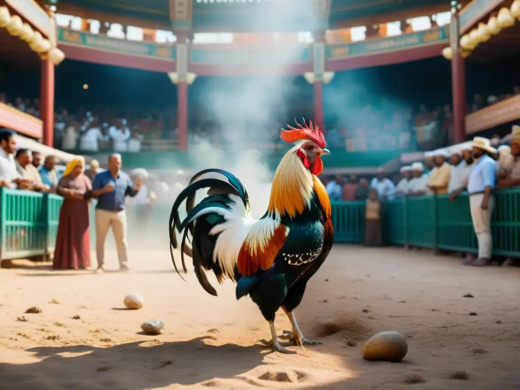 Intenso duelo de gallos en mercado del Medio Oriente, historia peleas gallos Oriente Medio