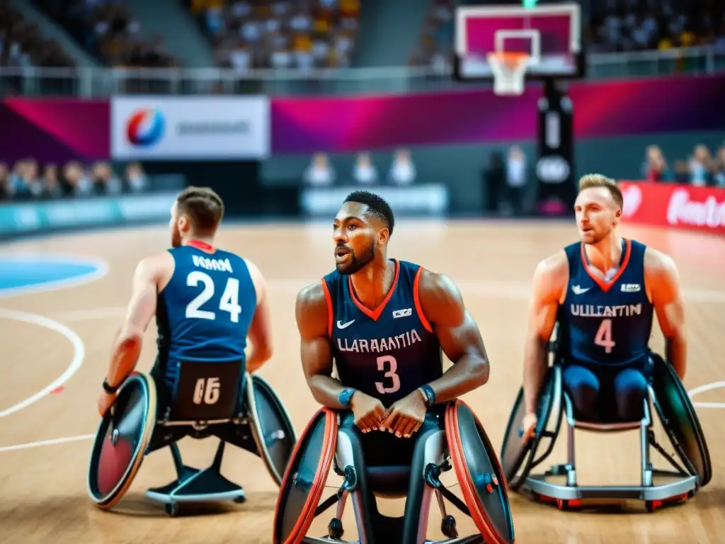 Intenso juego de baloncesto en silla de ruedas en los Juegos Paralímpicos de Europa