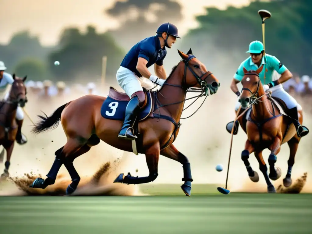 Intenso partido de polo con jugadores en acción sobre caballos, reflejando la evolución del deporte de polo