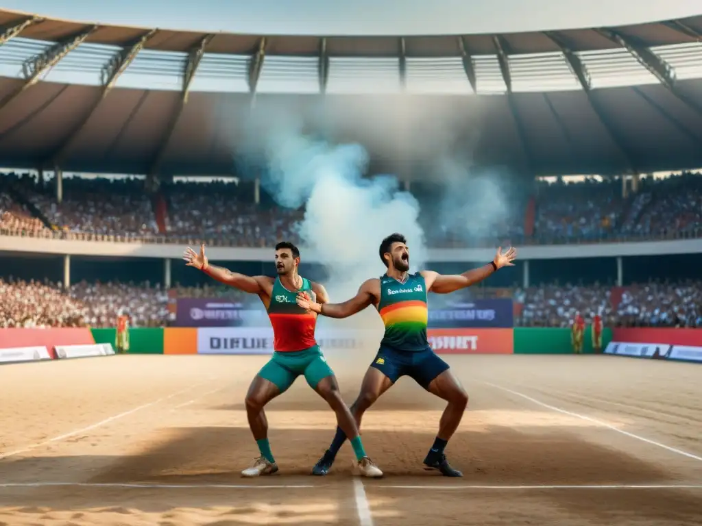 Jóvenes compiten en un emocionante juego tradicional indio en el Festival Deportivo El Kila Raipur