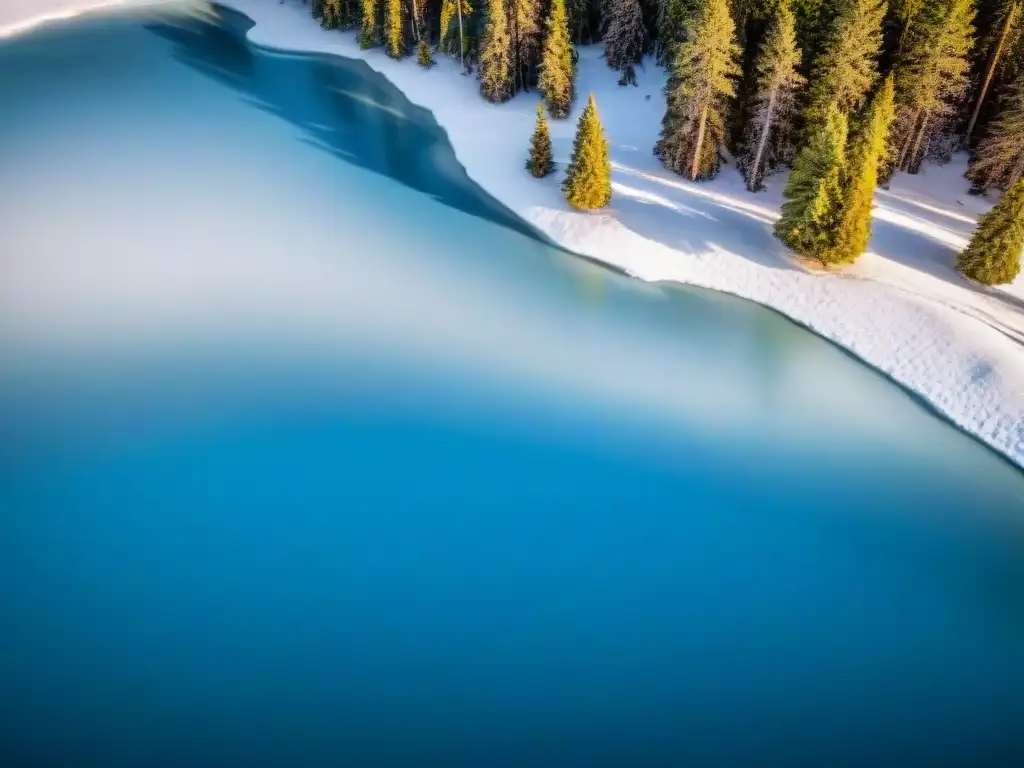 Un juego amistoso de hockey sobre hielo en un lago congelado en Canadá, rodeado de bosques nevados