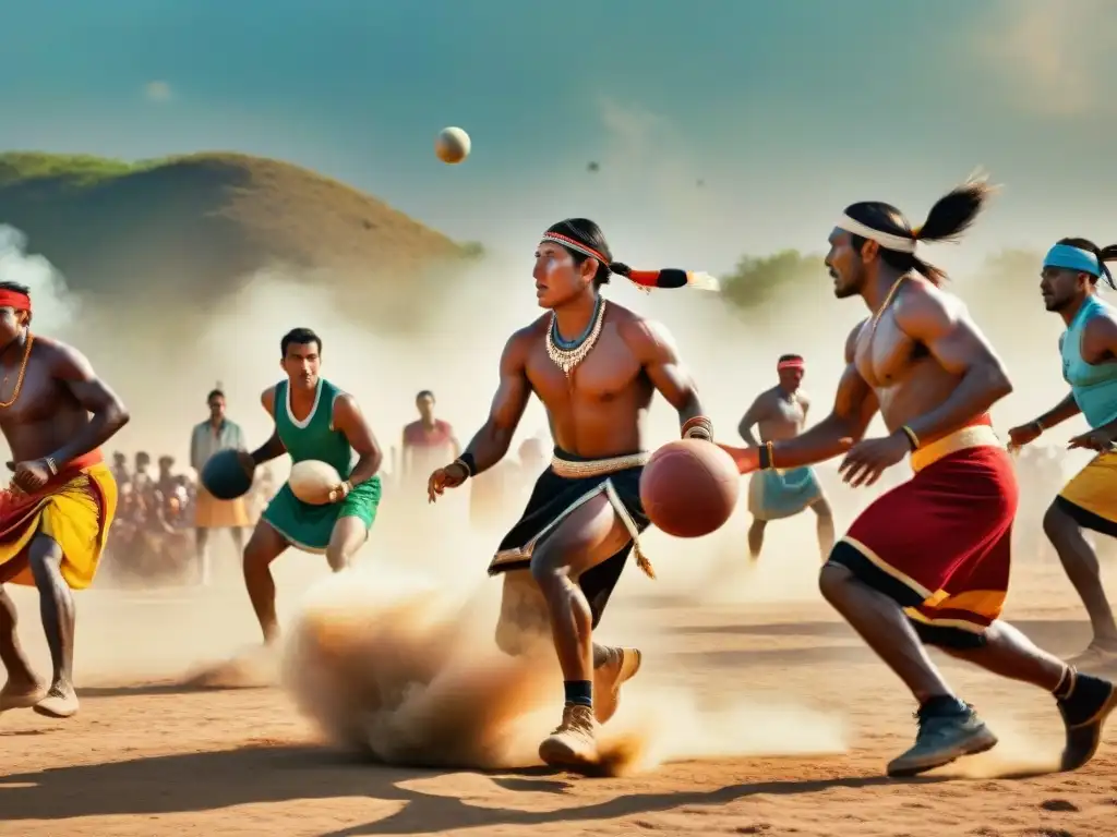 Juego intenso de deportes ancestrales, preservar importancia cultural