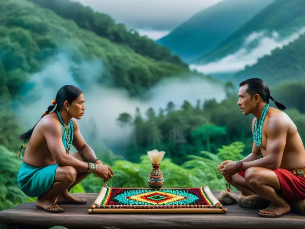 Juegos indígenas culturales en América: Grupo jugando tradicionalmente en el bosque
