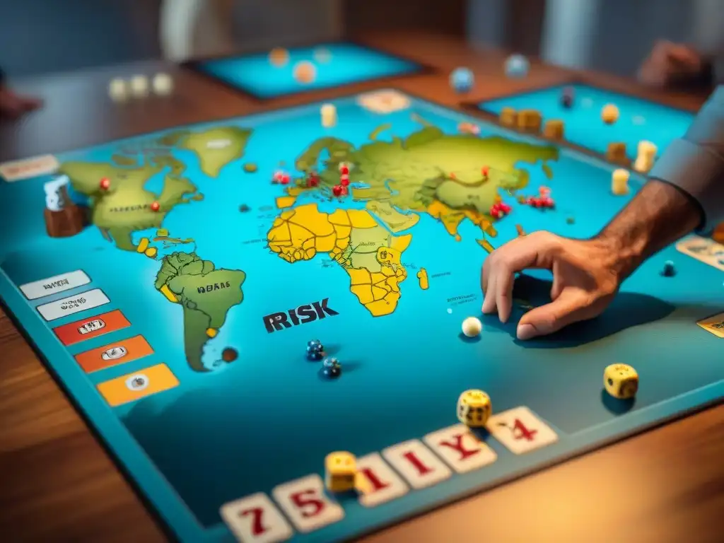 Jugadores estrategias ganar Risk mundo, concentración y anticipación alrededor tablero