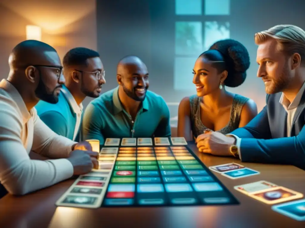 Jugadores inmersos en Codenames: juegos culturales mundiales, con diversidad y emoción