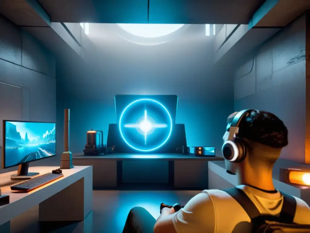 Jugadores en 'Portal 2' resolviendo puzzles futuristas en cooperativo