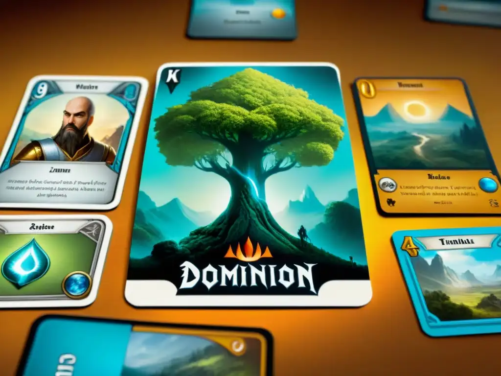 Una línea de tiempo detallada de juegos de cartas estratégicas clave hasta Dominion, mostrando momentos icónicos y evolución