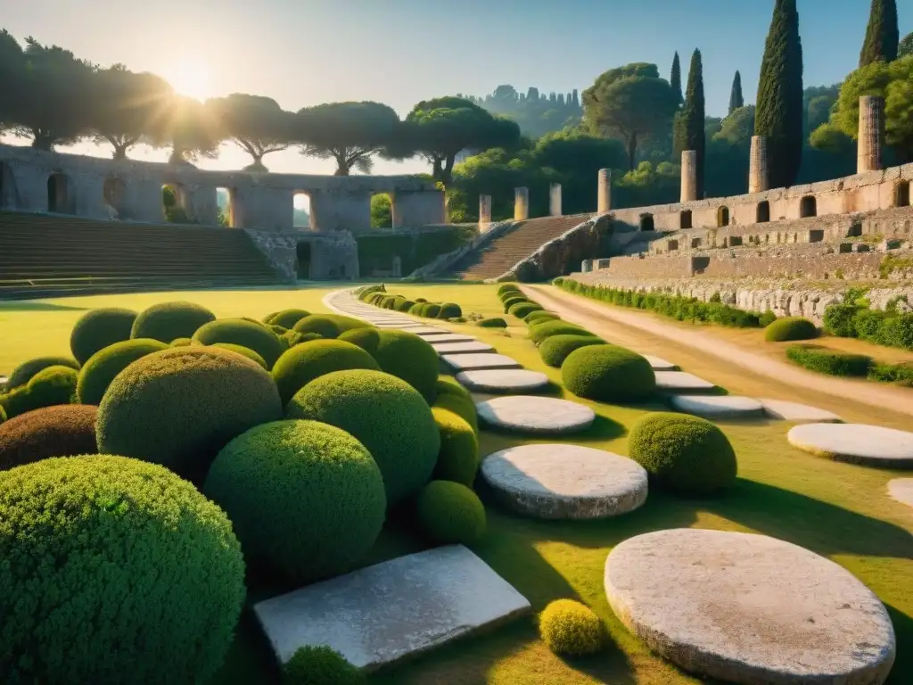 Ruinas majestuosas del Estadio Olímpico en Olympia, Grecia Majestuosas ruinas del Estadio Olímpico en Olympia, Grecia, evocando los Juegos antiguos culturas trascendido