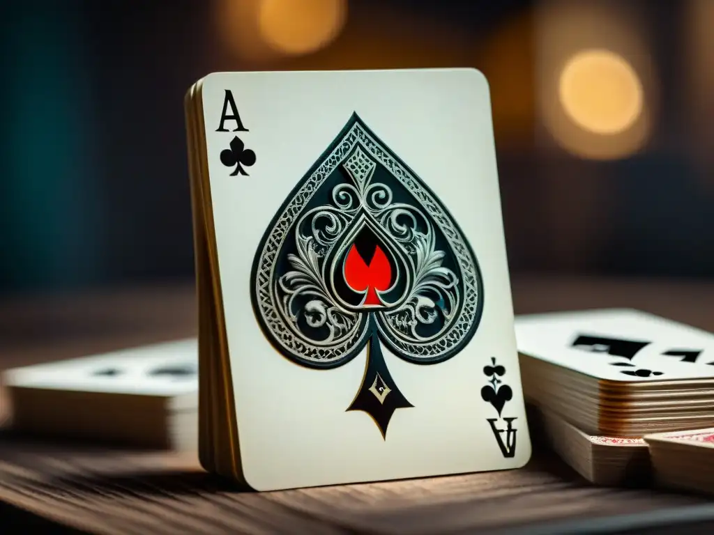 Un misterioso abanico de cartas de juego clásicas con símbolos góticos detallados
