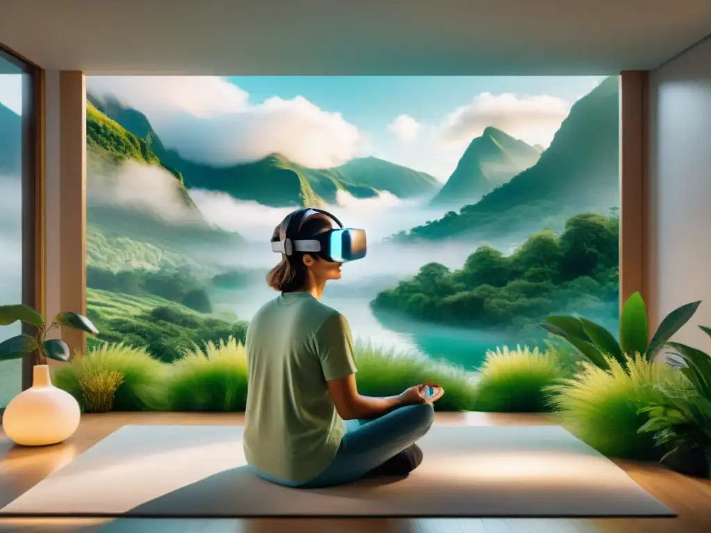 Un momento de introspección en realidad virtual para meditación y autoconocimiento