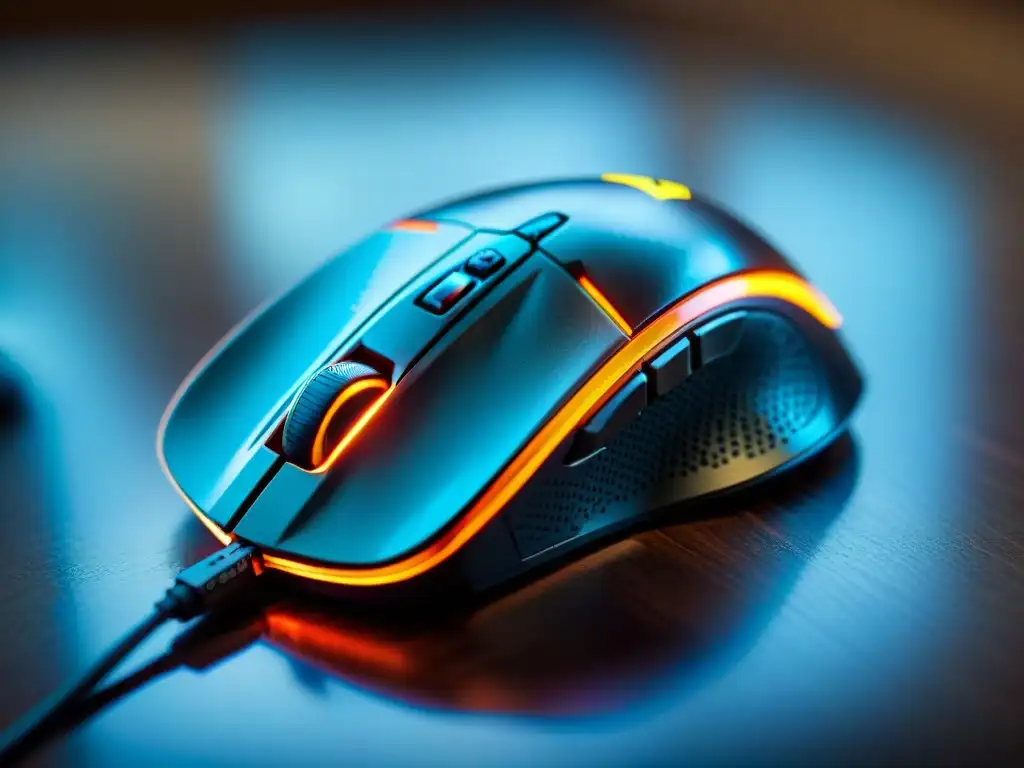 Un mouse para juegos personalizado con luces LED y detalles únicos