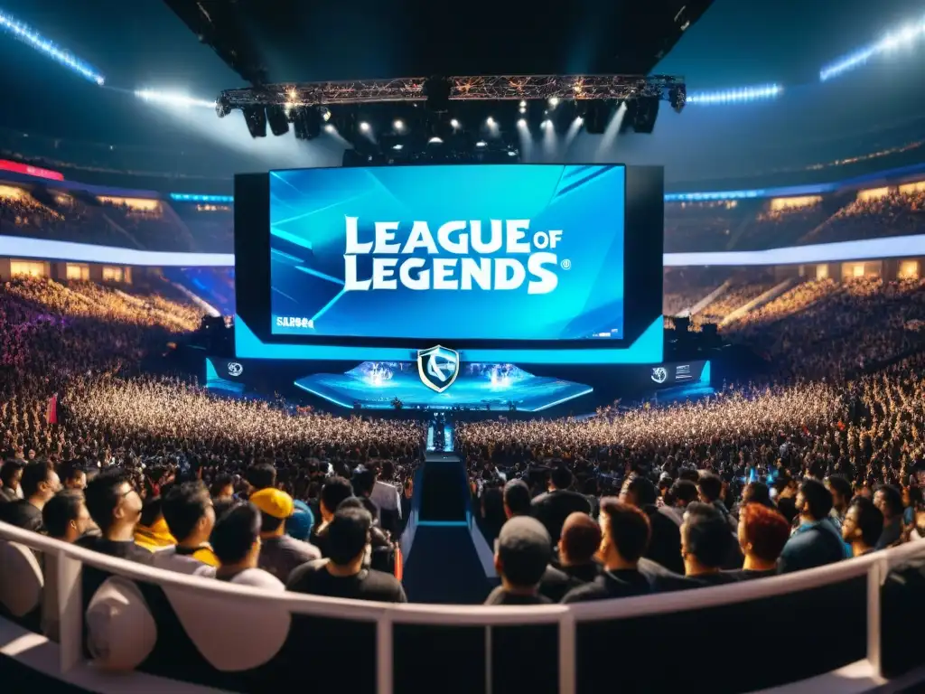 Multitud eufórica en torneo de 'League of Legends', capturando la historia de los deportes electrónicos