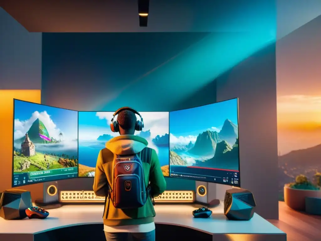 Dos mundos de juegos online contrastantes: uno gratuito y colorido, el otro exclusivo y tecnológico