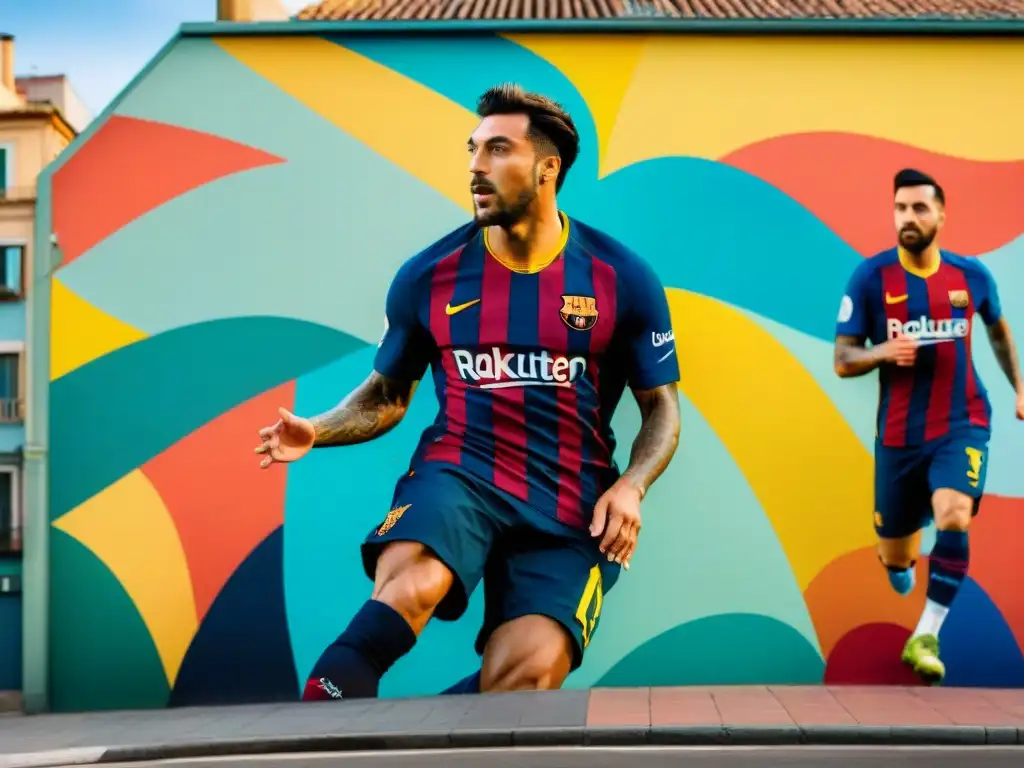 Murales vibrantes de fútbol en Barcelona: Arte y deporte en Europa