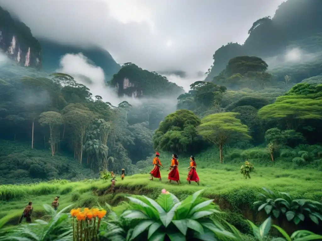 Niños indígenas disfrutan de juegos tradicionales en la selva, transmitiendo un mensaje ambiental