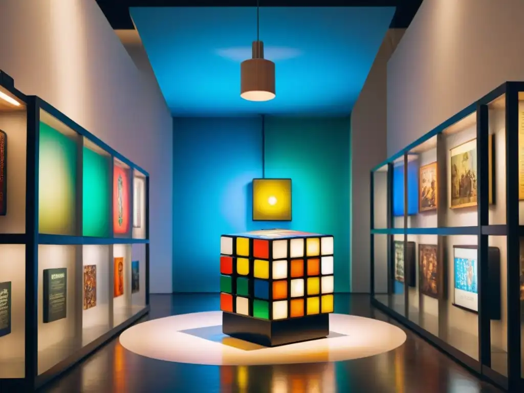Exhibición de objetos misteriosos en museo Enigmática colección de objetos inusuales en un museo