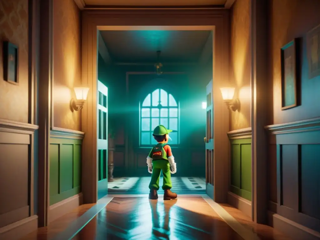 Explora con Luigi un pasillo tenebroso en Luigi's Mansion 3