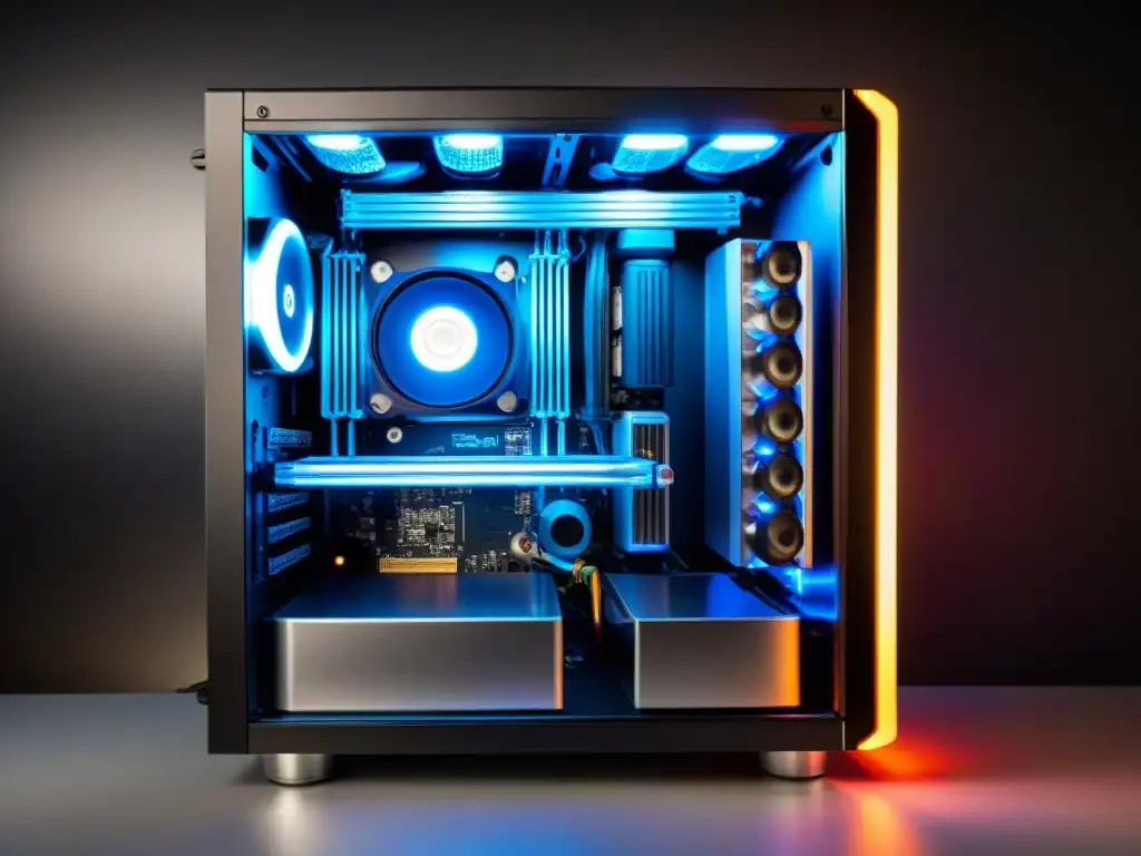 Un PC gaming personalizado con innovador sistema de refrigeración líquida y ventiladores LED