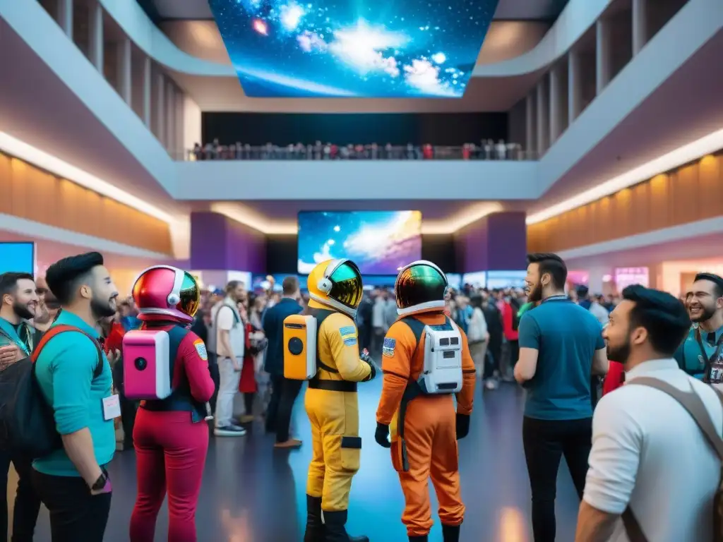 La popularidad del fenómeno social Among Us cobra vida en una convención con cosplayers entusiastas y detallados trajes de astronauta