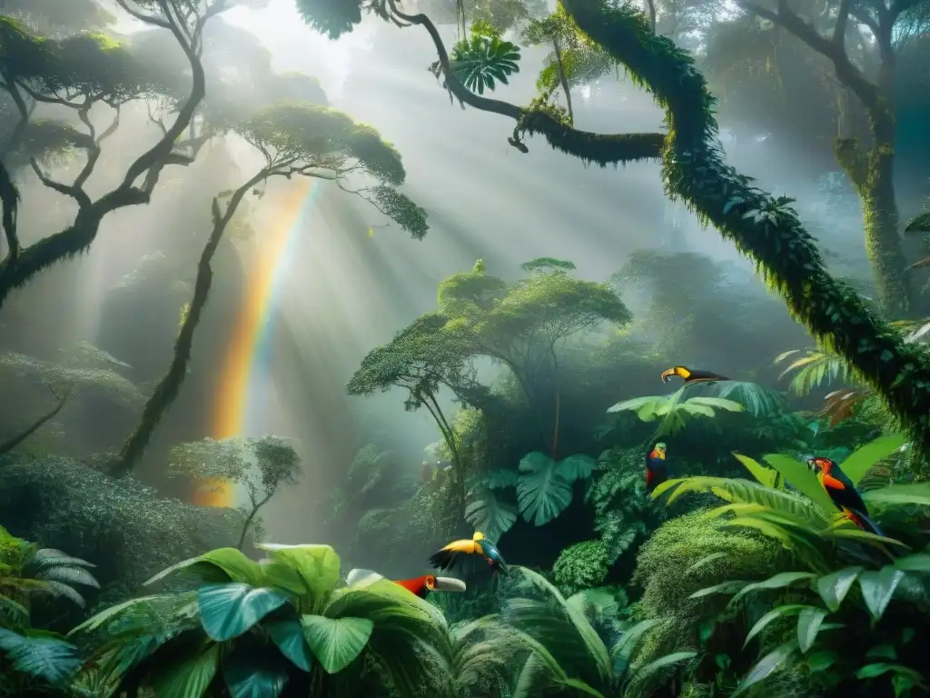 Explora la realidad virtual de la vida en la exuberante selva, destacando la conservación de la naturaleza